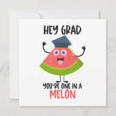 Funny Melon Pun Afstuderen Notitiekaartje (Voorkant)