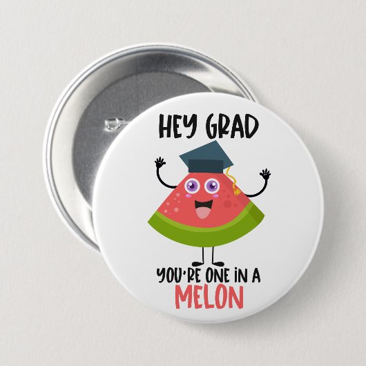 Funny Melon Pun Afstuderen Ronde Button 7,6 Cm (Voorkant /achterkant)