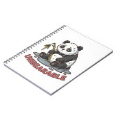 Funny Melting Panda Burnt Out Sticker  Notitieboek (Linkerzijde)