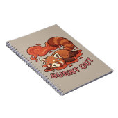 Funny Melting Red Panda Burnt Out Sticker | Cute Notitieboek (Rechterzijde)