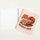 Funny Melting Red Panda Burnt Out Sticker | Cute  Planner (Display)