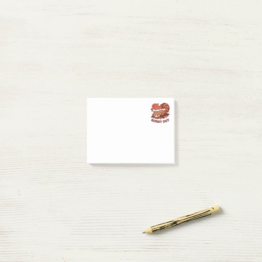 Funny Melting Red Panda Burnt Out Sticker | Cute Post-it® Notes (Op bureau)