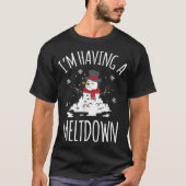 Funny Melting Snowman Christmas Humor Design T-shirt (Voorkant)