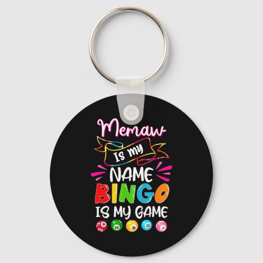 Funny Memaw Is My Name Bingo Is My Game, Bingo Lov Sleutelhanger (Voorkant)