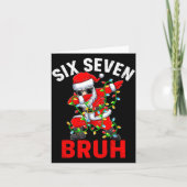 Funny Meme 67 6 7 Christmas Six Seven Bruh Men Wom Kaart (Voorkant)