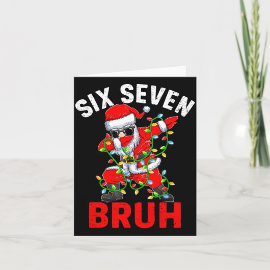 Funny Meme 67 6 7 Christmas Six Seven Bruh Men Wom Kaart (Voorkant)