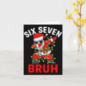 Funny Meme 67 6 7 Christmas Six Seven Bruh Men Wom Kaart (Gele Bloem)