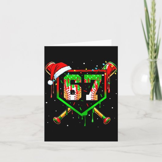 Funny Meme 67 Christmas Baseball Ice Cream Men Boy Kaart (Voorkant)