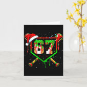 Funny Meme 67 Christmas Baseball Ice Cream Men Boy Kaart (Gele Bloem)