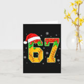 Funny Meme 67 Christmas Baseball Ice Cream Men Boy Kaart (Gele Bloem)