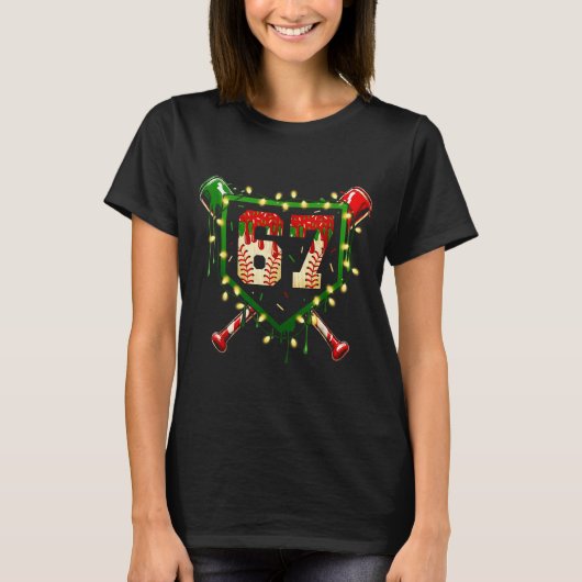 Funny Meme 67 Christmas Baseball Ice Cream Men Boy T-shirt (Voorkant)