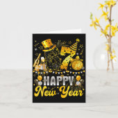 Funny Meme 67 Happy New Year 2026 Six Seven Family Kaart (Gele Bloem)