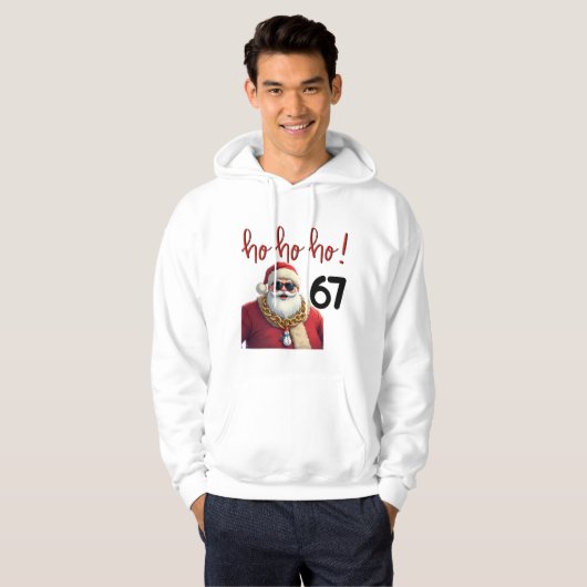 Funny Meme 67 Santa Christmas Sweatshirt  (Voorkant volledig)