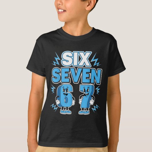 Funny Meme 67 Six Seven 6 7 Italian Brainrot Boys T-shirt (Voorkant)