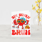 Funny Meme 67 Six Seven Bruh Valentine Heart Toddl Kaart (Gele Bloem)