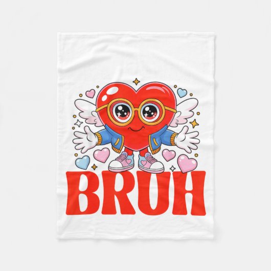 Funny Meme 67 Six Seven Bruh Valentine Heart Women Fleece Deken (Voorkant)