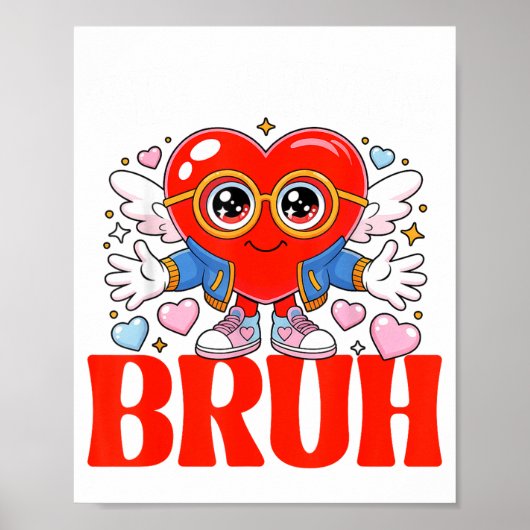 Funny Meme 67 Six Seven Bruh Valentine Heart Women Poster (Voorkant)