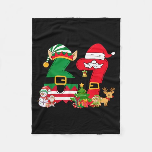Funny Meme 6 7 Christmas 67 Santa Elf Kids Boy Gir Fleece Deken (Voorkant)