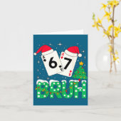 Funny Meme 6 7 Festive Ker Bruh Christmas Tree San Kaart (Gele Bloem)