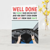 Funny Meme geslaagd rijexamen gefeliciteerd Kaart (Gele Bloem)