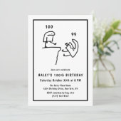 Funny Meme Humor Eenvoudig Wit 100e Verjaardag Kaart (Staand voorkant)