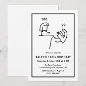 Funny Meme Humor Eenvoudig Wit 100e Verjaardag Kaart (Voorkant / Achterkant)