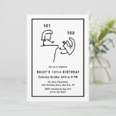 Funny Meme Humor Eenvoudig Wit 101e Verjaardag Kaart (Staand voorkant)