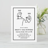 Funny Meme Humor Eenvoudig Wit 102e Verjaardag Kaart (Staand voorkant)