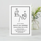 Funny Meme Humor Eenvoudig Zwart Wit 28e Verjaarda Kaart (Staand voorkant)