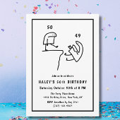 Funny Meme Humor Eenvoudig Zwart Wit 50ste Verjaar Kaart