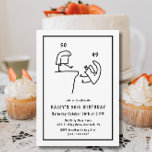 Funny Meme Humor Eenvoudig Zwart Wit 50ste Verjaar Kaart<br><div class="desc">Funny Meme Humor Simple Black White 50th Birthday Dit grappige eenvoudige ontwerp heeft een Meme over het draaien vijftig. Personaliseer de uitnodiging met uw gegevens en als u de stijl en plaatsing van de tekst verder wilt herschikken, druk dan op de knop "Klik om verder aan te passen". Bezoek mijn...</div>