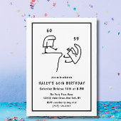 Funny Meme Humor Eenvoudig Zwart Wit 60ste Verjaar Kaart