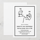 Funny Meme Humor Eenvoudig Zwart Wit 96e Verjaarda Kaart (Voorkant / Achterkant)