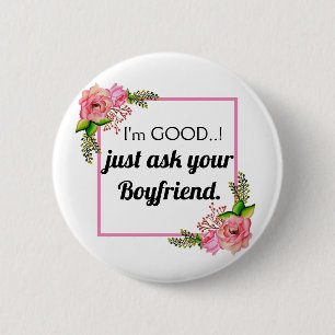 Funny Meme Naughty Girl Bad Humor Novelty Ronde Button 5,7 Cm
