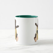 Funny Meme of Cowboy Dog Holding Gun Best Meme Mug Mok (Midden)