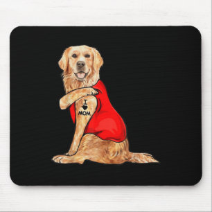 Funny Meme Schattige Dog I Love Mom Tattoo Gift Mo Muismat
