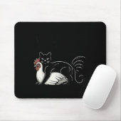 Funny Meme Schattige Kitty Cat en Chicken Wat Muismat (Met muis)