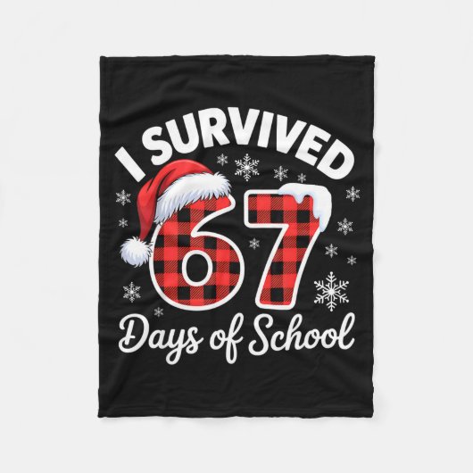 Funny Meme Six Seven Christmas I Survived 67 Days  Fleece Deken (Voorkant)
