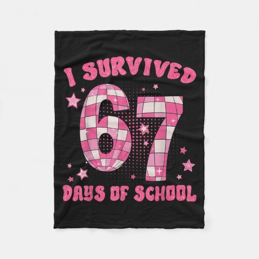 Funny Meme Six Seven Teacher I Survived 67 Days Of Fleece Deken (Voorkant)