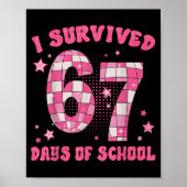 Funny Meme Six Seven Teacher I Survived 67 Days Of Poster (Voorkant)