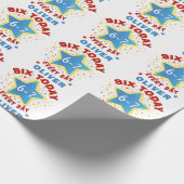 Funny Meme Six Today 6-7 Every Day Birthday Kid's  Cadeaupapier (Hoek)