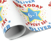 Funny Meme Six Today 6-7 Every Day Birthday Kid's  Cadeaupapier (Rol Hoek)