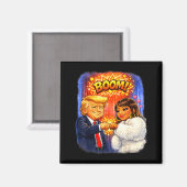 Funny meme trump &amp; nicki high five for fun  magneet (Voorkant / Achterkant)