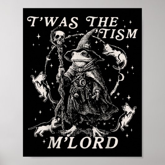 Funny Meme Twas The Tism M Lord Autism Frog Graphi Poster (Voorkant)