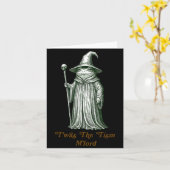 Funny Meme Twas The Tism M Lord Frog Wizard Autism Kaart (Gele Bloem)