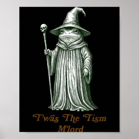 Funny Meme Twas The Tism M Lord Frog Wizard Autism Poster (Voorkant)