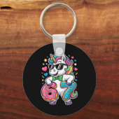 Funny Meme Unicorn Girls Kids Six Seven 6-7 Brainr Sleutelhanger (Voorkant)