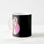 Funny Men Illustration Pop Art Bettie Gta Leopard  Koffiemok (Voorkant links)