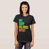 Funny men pest control exterminator exterminating  t-shirt (Voorkant volledig)