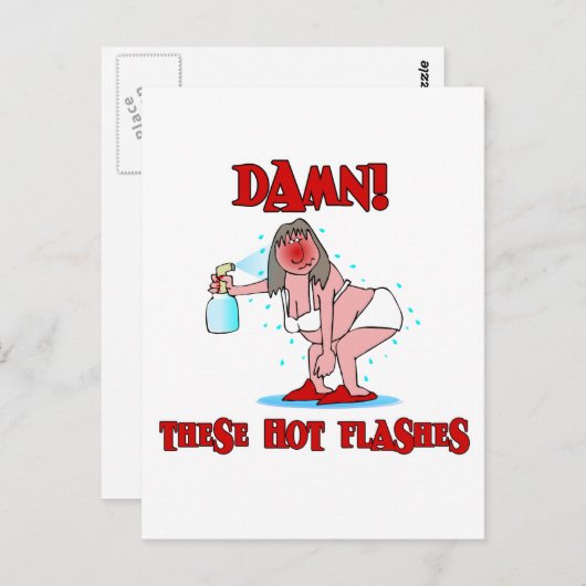 Funny Menopauze Briefkaart (Voorkant / Achterkant)